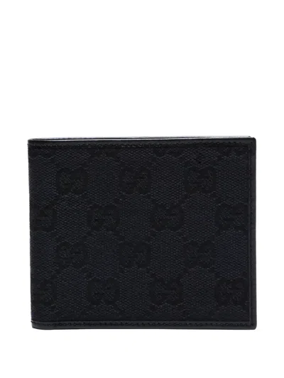 Pre-owned Gucci 1990-2010 Gg-monogram Wallet In Black