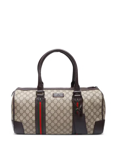 Pre-owned Gucci 1990-2010 Gg Supreme Boston Travel Bag