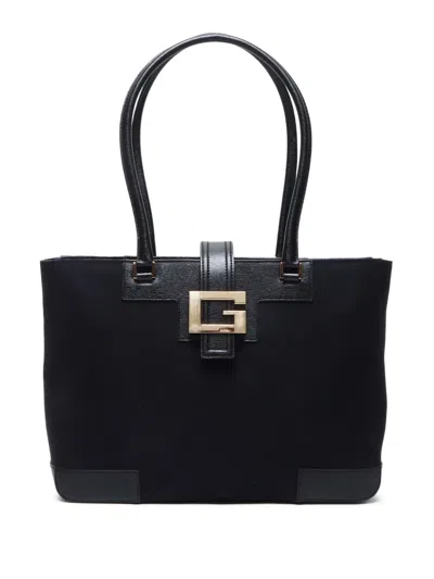Pre-owned Gucci 1990-2010s Logo-plaque Tote Bag In 黑色