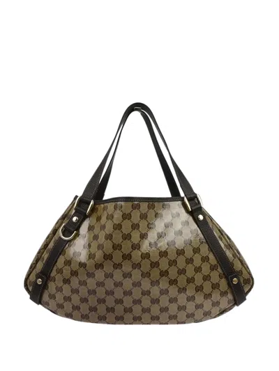 Pre-owned Gucci 1990-2000s Gg Abbey Tote Bag In Brown