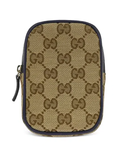 Pre-owned Gucci 1990-2000s Gg Canvas Pouch In Neutral