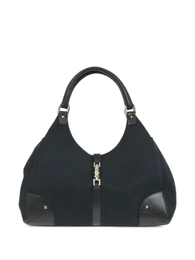 Pre-owned Gucci 1990-2000s Gg Jackie Tote Bag In Black