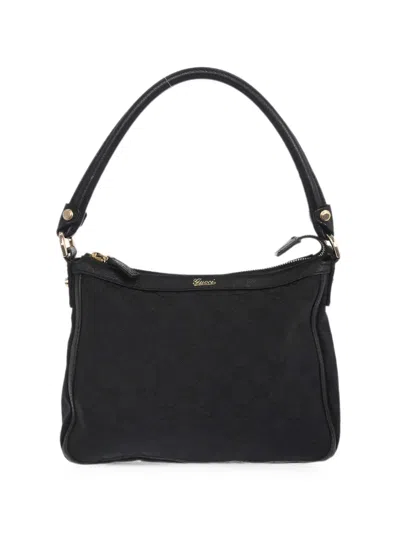 Pre-owned Gucci 1990-2000s Gg-monogram Shoulder Bag In Black