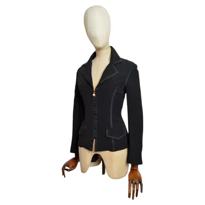Pre-owned Gucci 1994  By Tom Ford Black Fitted Zip Down Blazer Tailored Jacket