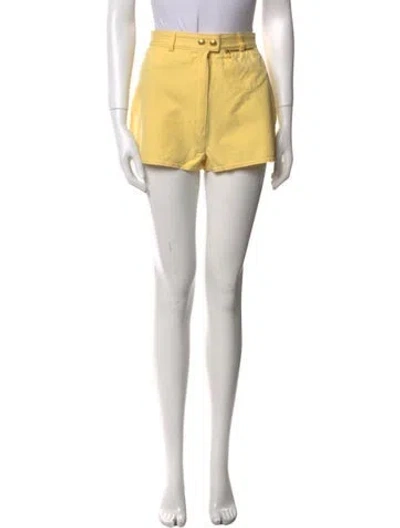 Pre-owned Gucci 1995 Mini Shorts In Yellow