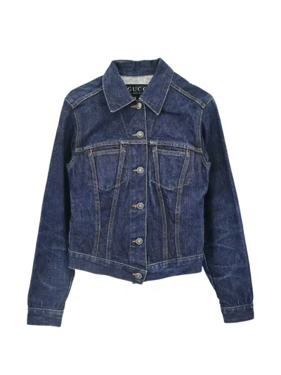 Pre-owned Gucci 1998 Denim Jacket In Blue