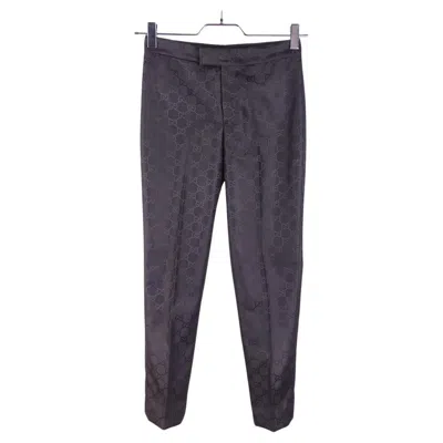 Pre-owned Gucci 1998  Monogram Tom Ford 1998 Trousers With Gg Pattern Runway In Black