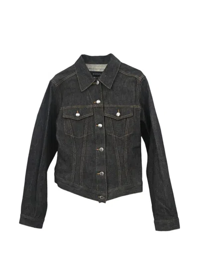 Pre-owned Gucci 1999 Denim Jacket In Blue