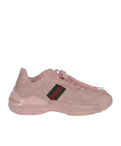 Gucci 2.0 Striped Sneakers In Pink