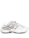 Gucci Leather Mesh Sneakers Featuring Signature Band