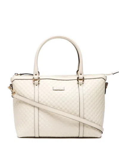 Pre-owned Gucci 2000-2010 Microssima Tote Bag In Neutrals