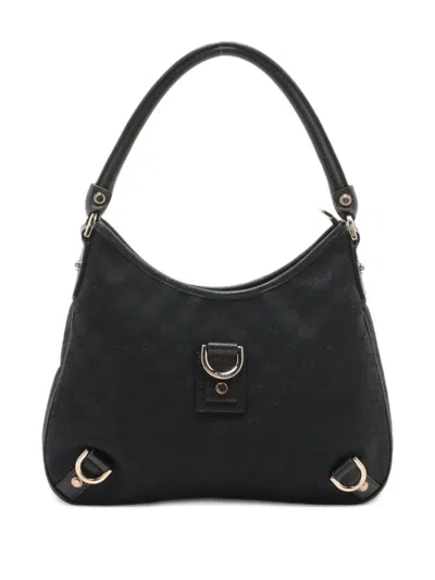 Pre-owned Gucci 2000-2015 Abbey D-ring Shoulder Bag In Black