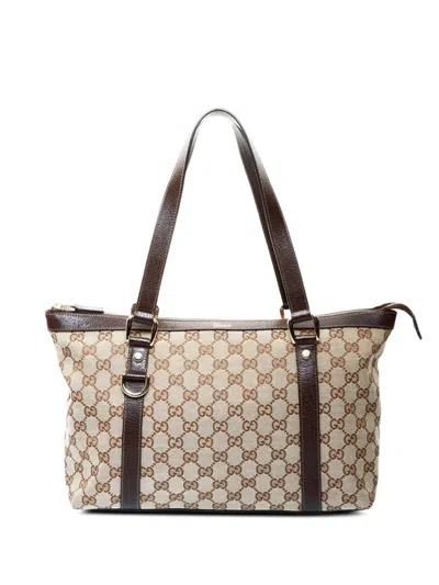 Pre-owned Gucci 2000-2015 Abbey Shoulder Bag In Neutral