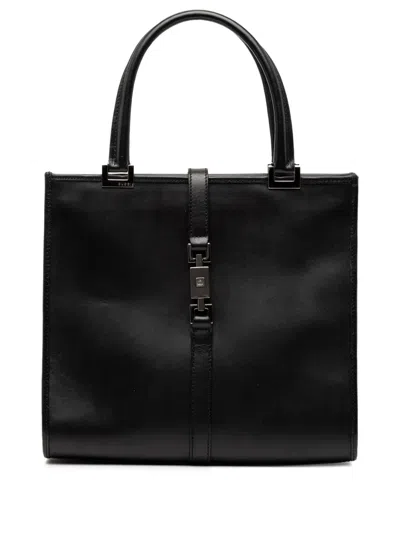 Pre-owned Gucci 2000-2015 Calfskin Jackie Handbag In Black