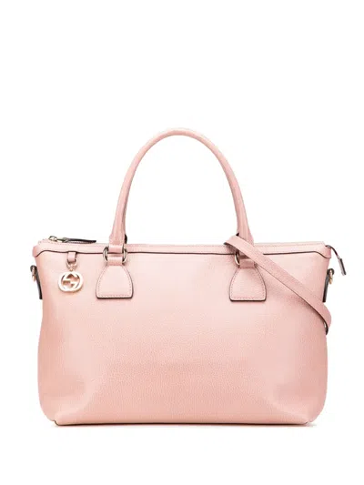Pre-owned Gucci 2000-2015 Dollar Calfskin Gg Charm Satchel