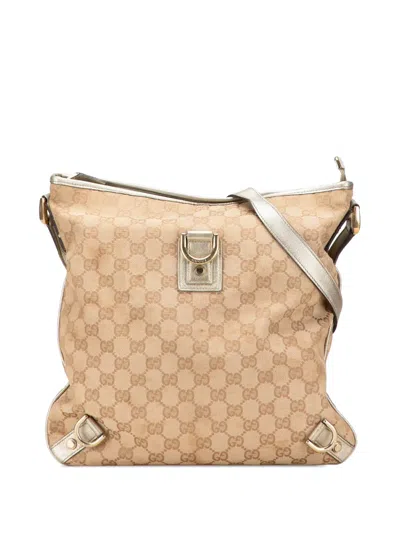Pre-owned Gucci 2000-2015 Gg Canvas Abbey D Ring Crossbody Bag In Brown