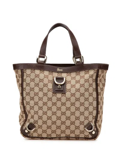 Pre-owned Gucci 2000-2015 Gg Canvas Abbey D Ring Tote Bag
