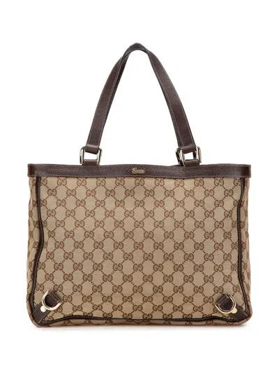 Pre-owned Gucci 2000-2015 Gg Canvas Abbey D Ring Tote Bag