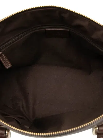 Pre-owned Gucci 2000-2015 Gg Canvas Abbey D Ring Tote Bag In Brown