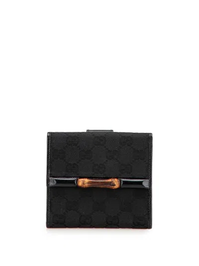 Pre-owned Gucci 2000-2015 Gg Canvas Bamboo Compact Wallet Small Wallets