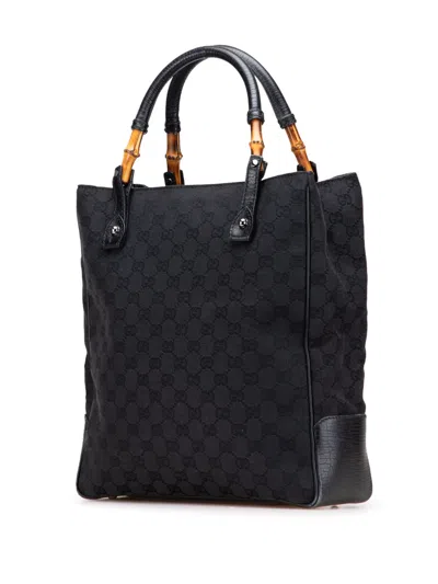 Pre-owned Gucci 2000-2015 Gg Canvas Bamboo Tote Bag
