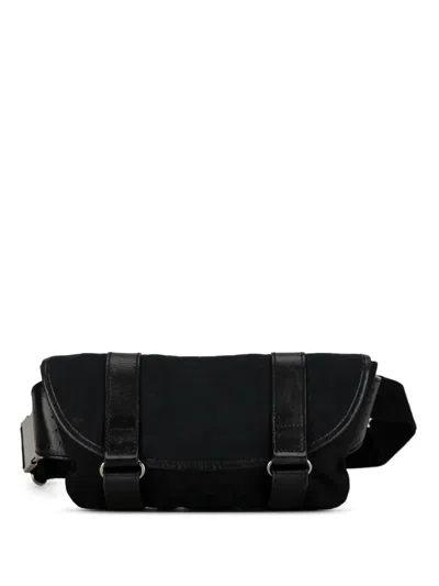 Pre-owned Gucci 2000-2015 Gg Canvas Belt Bag In Black