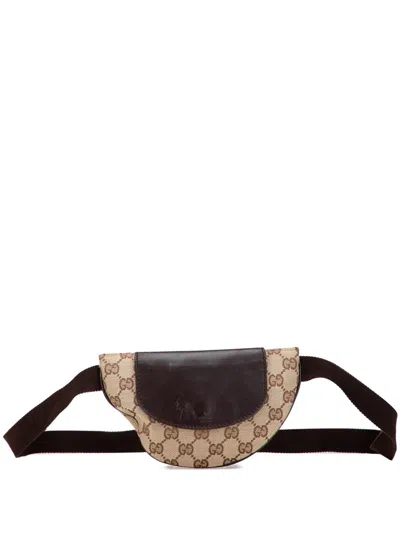 Pre-owned Gucci 2000-2015 Gg Canvas Belt Bag In Brown