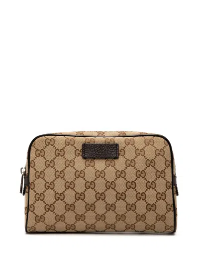Pre-owned Gucci 2000-2015 Gg Canvas Belt Bag In Brown