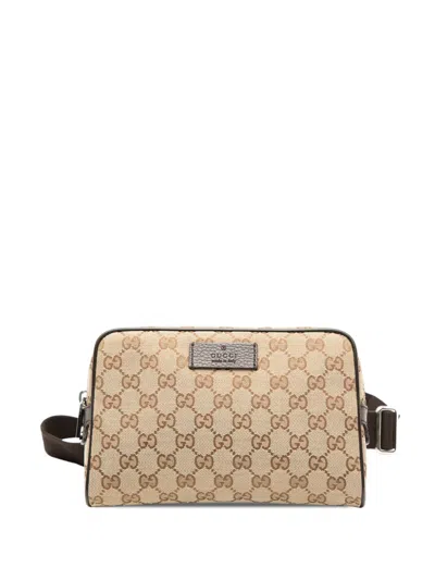 Pre-owned Gucci 2000-2015 Gg Canvas Belt Bag In Brown