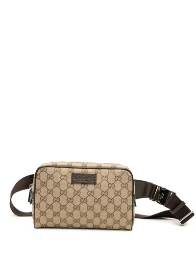 Pre-owned Gucci 2000-2015 Gg Canvas Belt Bag In Brown