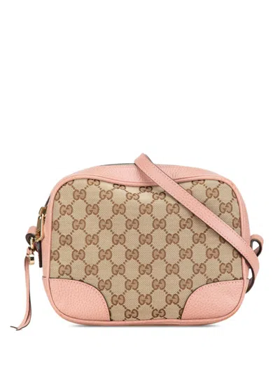 Pre-owned Gucci 2000-2015 Gg Canvas Bree Crossbody Bag In Brown