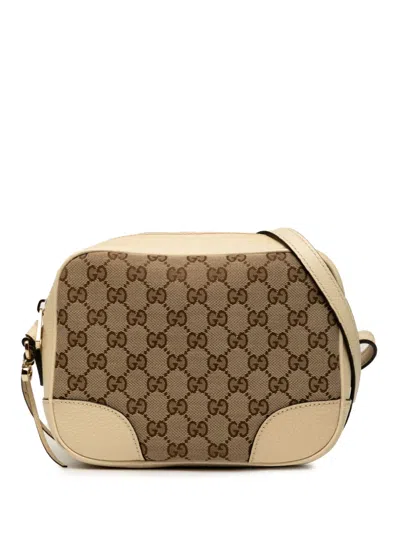 Pre-owned Gucci 2000-2015 Gg Canvas Bree Crossbody Bag In Brown