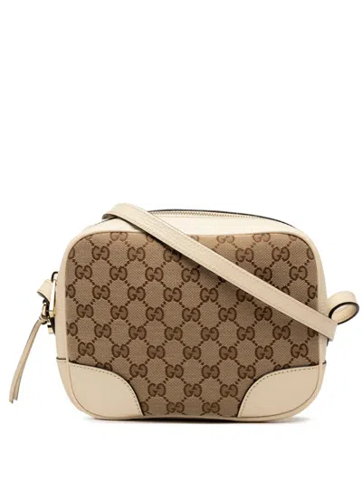 Pre-owned Gucci 2000-2015 Gg Canvas Bree Crossbody Bag In Brown
