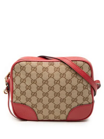 Pre-owned Gucci 2000-2015 Gg Canvas Bree Crossbody Bag In Brown