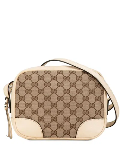 Pre-owned Gucci 2000-2015 Gg Canvas Bree Crossbody Bag In Brown