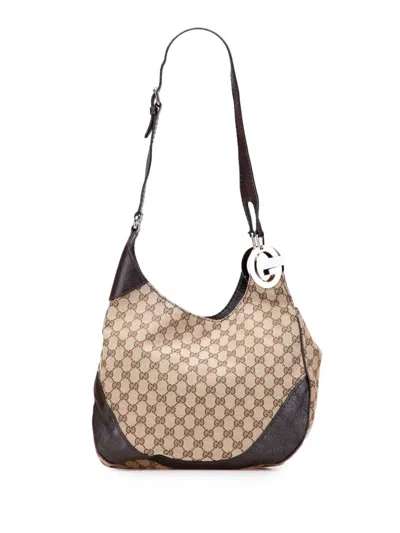 Pre-owned Gucci 2000-2015 Gg Canvas Charlotte Crossbody Bag In Brown
