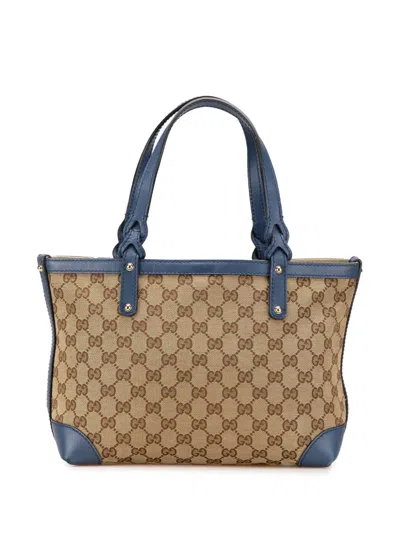 Pre-owned Gucci 2000-2015 Gg Canvas Craft Tote Bag In Brown