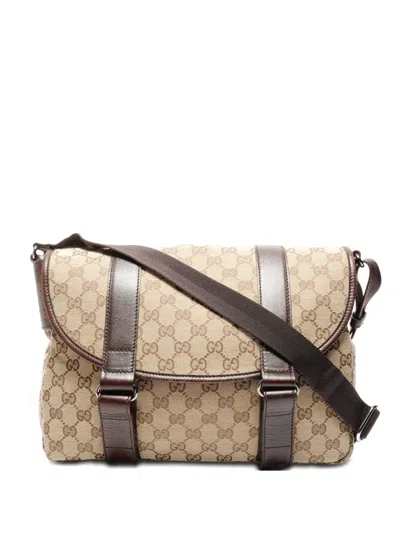 Pre-owned Gucci 2000-2015 Gg Canvas Cross-body Bag In Neutral
