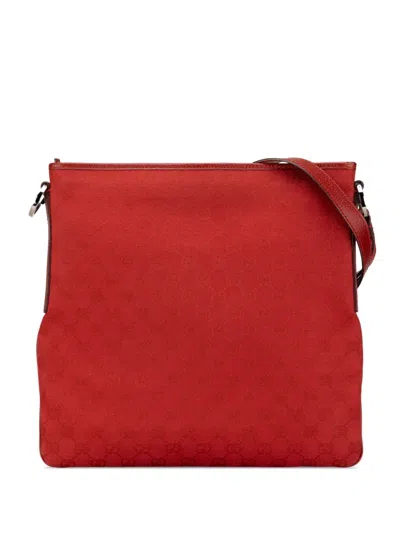 Pre-owned Gucci 2000-2015 Gg Canvas Crossbody Bag In 红色