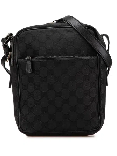 Pre-owned Gucci 2000-2015 Gg Canvas Crossbody Bag In 黑色