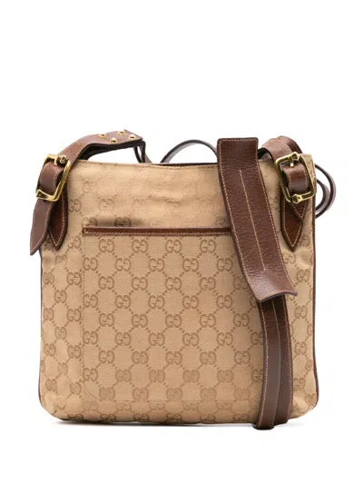 Pre-owned Gucci 2000-2015 Gg Canvas Crossbody Bag In Brown