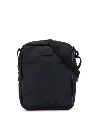 Pre-owned Gucci 2000-2015 Gg Canvas Crossbody Bag In 黑色