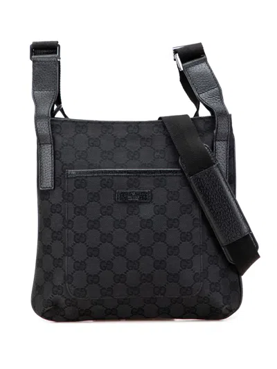 Pre-owned Gucci 2000-2015 Gg Canvas Crossbody Bag In Black