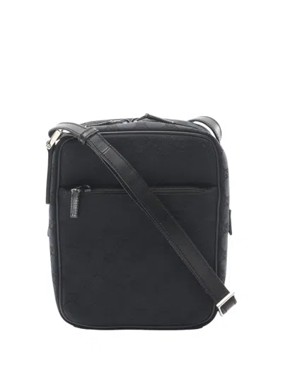Pre-owned Gucci 2000-2015 Gg Canvas Crossbody Bag In Black