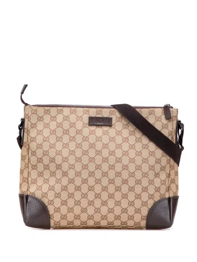 Pre-owned Gucci 2000-2015 Gg Canvas Crossbody Bag In Brown