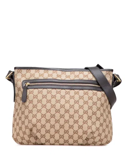 Pre-owned Gucci 2000-2015 Gg Canvas Crossbody Bag In Brown