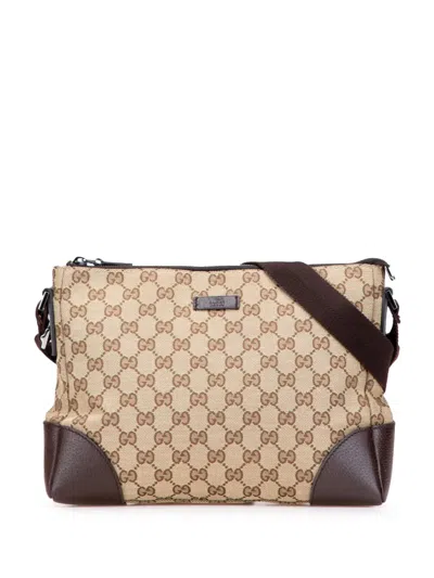 Pre-owned Gucci 2000-2015 Gg Canvas Crossbody Bag In Brown