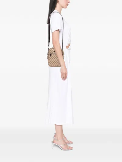 Pre-owned Gucci 2000-2015 Gg Canvas Crossbody Bag In Brown