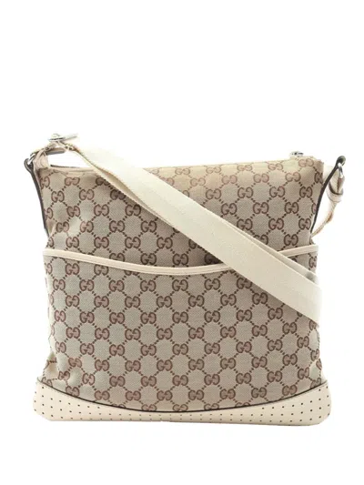 Pre-owned Gucci 2000-2015 Gg Canvas Crossbody Bag In Brown