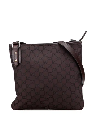 Pre-owned Gucci 2000-2015 Gg Canvas Crossbody Bag In Brown